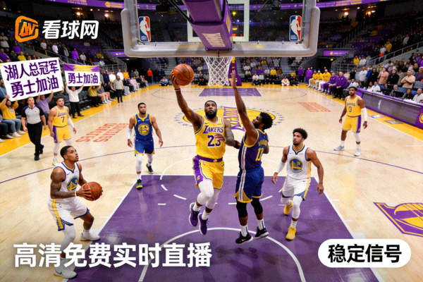NBA洛杉矶湖人队对阵金州勇士队的高清免费实时直播画面，看球网提供稳定信号